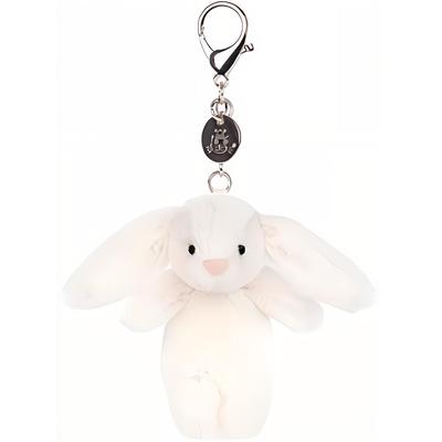 Jellycat Bonnie Rabbit Series Shy Milky White Bonnie Rabbit Pendant Doll Plush Pendant 8cm High