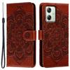For Motorola Moto G54 5G Case PU Leather Mandala Imprinted Design Wallet Phone Cover