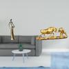 African Tribal Lady And Bull Feng Shui Sculpture Vintage Modern Artwork Figurine for Desk Cabinet