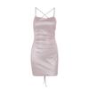 Fall Short Dress Fashion Style Sexy Slim-fit Sparkly Halter Strap Slip Dress