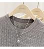 Women's Dark Blue Slim Fit Knit T-Shirt - Short Sleeve, Lightweight Summer Top.