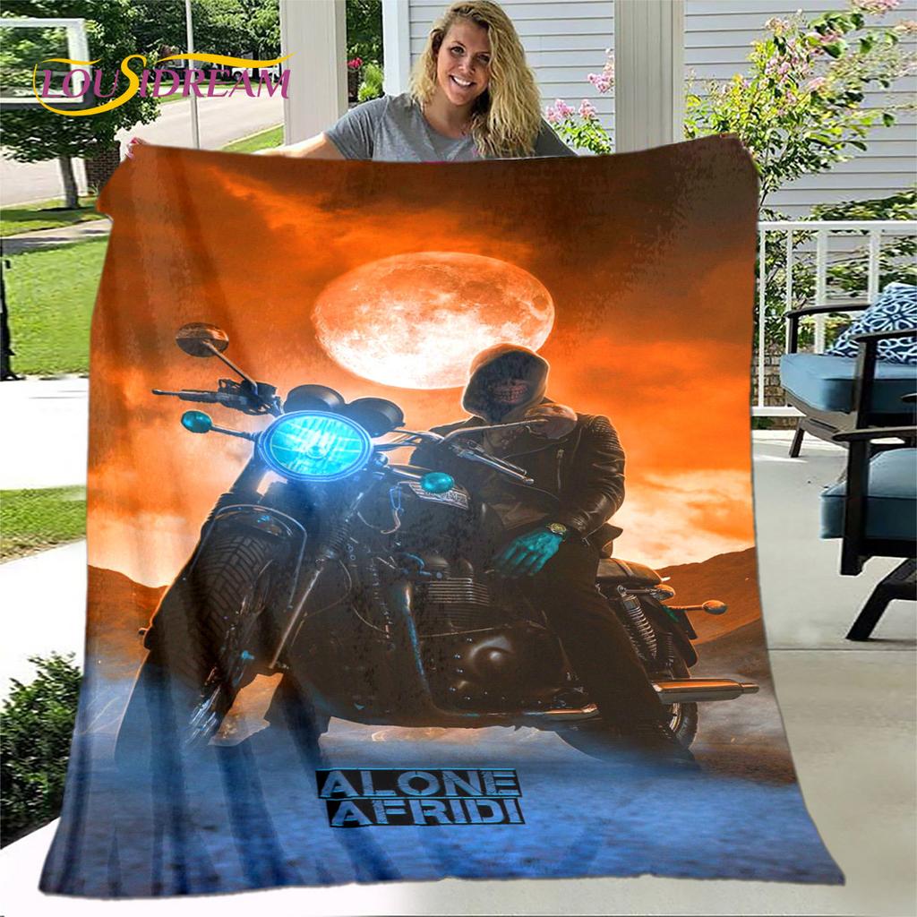 3D Retro Vintage Motorcycle Soft Plush Blanket,Flannel Blanket Throw Blanket for Living Room Bedroom Bed Sofa Picnic Cover Gift