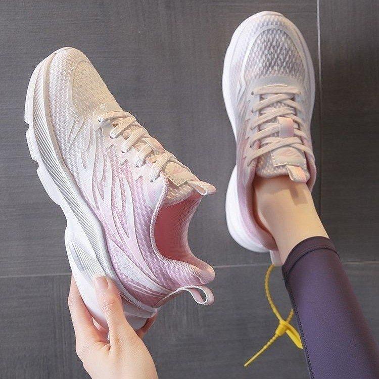 Women's shoes, sports shoes, soft soles 2025 new autumn breathable and lightweight military training cushioning casual mesh running shoes women