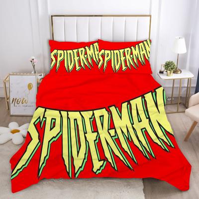 Marvel Comics Spider-Man Anime Bettwäsche-Set Bettbezug 1009 Polyester Geeignet für Kinder und Erwachsene 3-teiliges Set