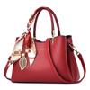 Women Fashi Simplicity Solid Color Handbag Design Silk Scarf Single Shoulder Crossbody Bag