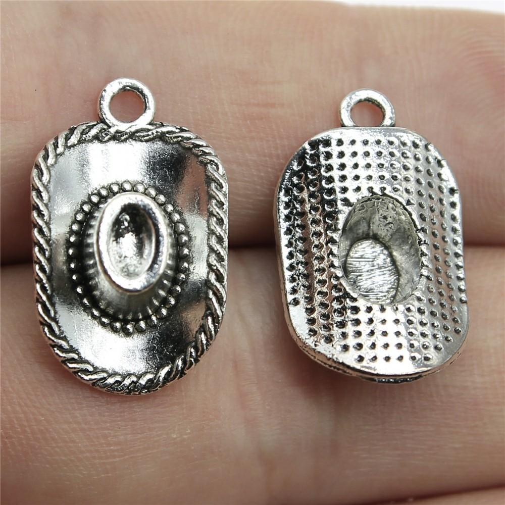 20pcs Hat Charms Sunglasses Charms Jewelry Making Watch Charms For Bracelet Making Antique Silver Color