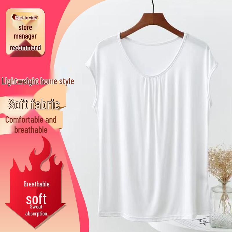 Women's Large Size Loose Modal Sleeveless Top for Spring/Summer