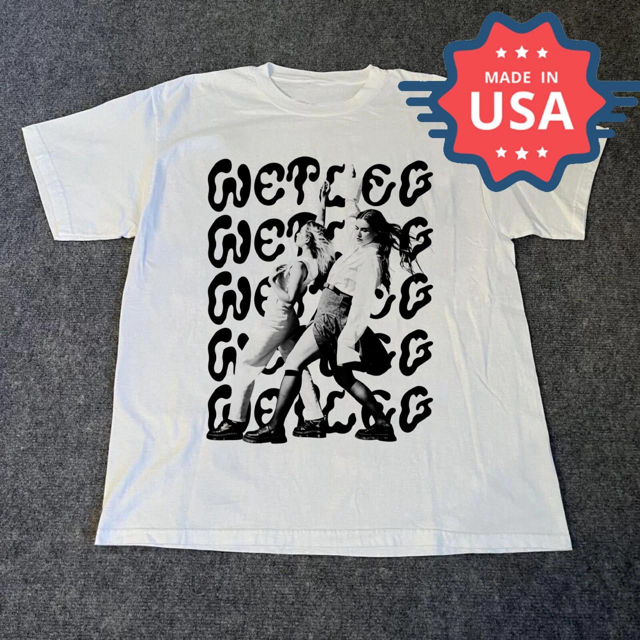 Wet Leg Band Collection White Cotton T Shirt Size S-5XL S разноцветный