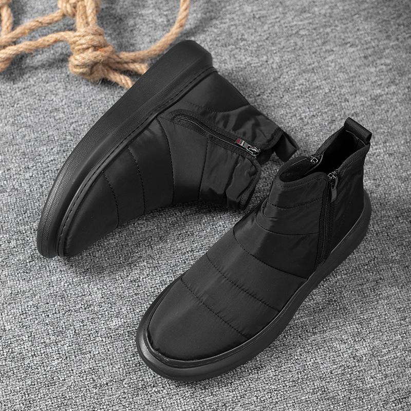 2025 direct supply autumn and winter new cotton shoes velvet high-top short boots casual cotton cloth shoes platform shoes