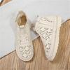 Women's Breathable Mesh Summer Shoes Lace Walking Shallow Solid Non Slip Casual Boots 35-40 Knit Boot Lace Shoes