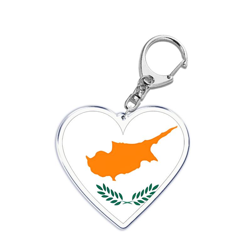 France Scotland Germany Country Love Heart Keychains Ring for Accessories Bag Pendant Key Chain Llaveros Ewelry Fans Gifts