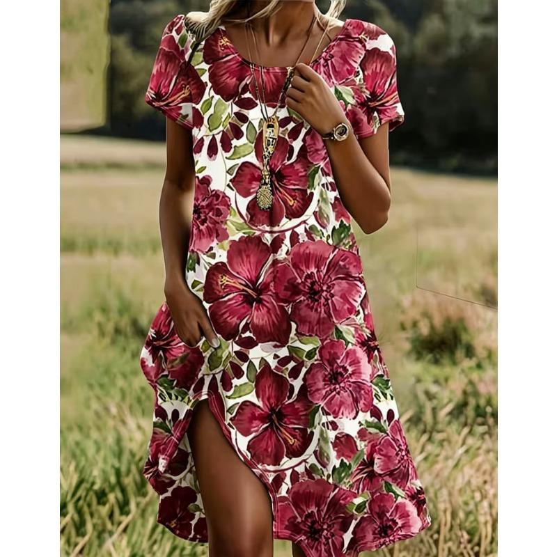 Women's Summer 3D Short Sleeve Dress