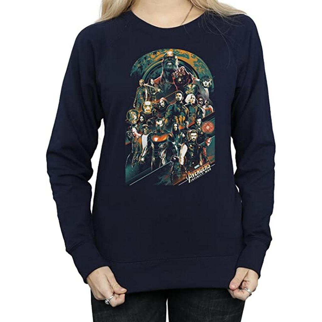 Avengers Infinity War Womens/Ladies Team Cotton Sweatshirt