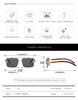 Nowe okulary przeciwsłoneczne kwadratowe bezramkowe z podwójnym mostkiem - Unisex Moda Europejska i Amerykańska Wzór Leopard