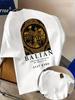 Camiseta Unisex de Verano Balian Azate Herrera Estampado por Ambos Lados Ligera Transpirable Manga Corta Holgada Casual Streetwear