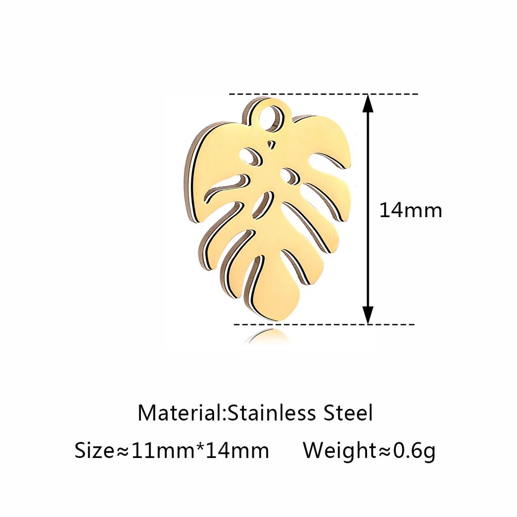 5Pcs/Lot Floral Theme Flower Charms Stainless Steel Sakura/Peach Blossom/Clover Pendants DIY Necklace Bracelets Jewelry Making