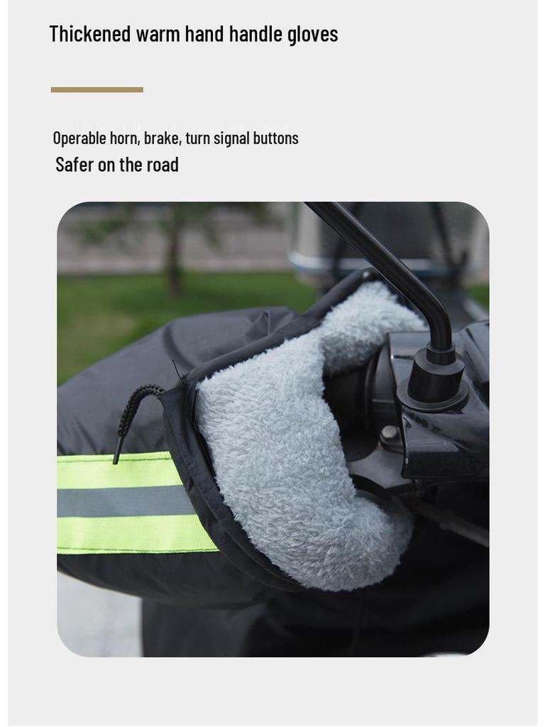 Men's Extra Large Winter Fleece-Lined Waterproof Motorcycle Windshield