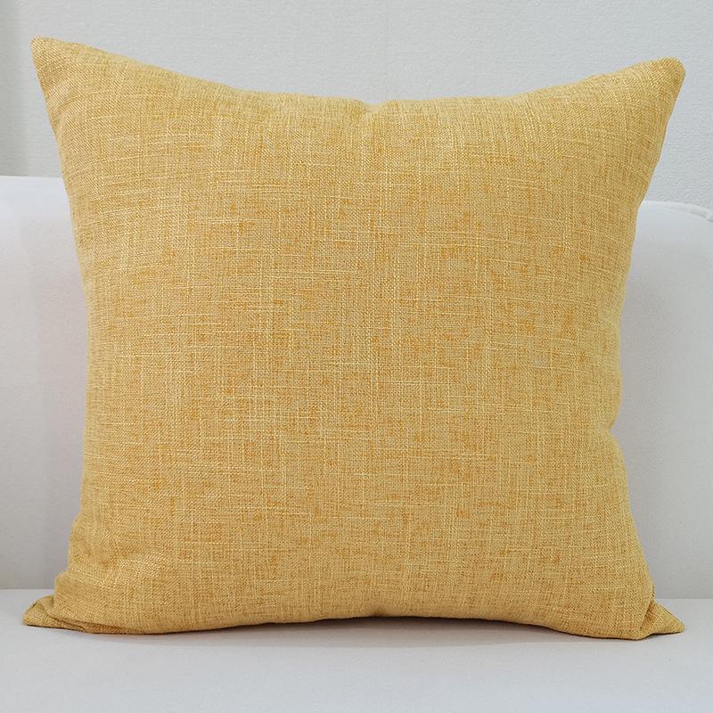 Nordic Home Thickened Linen Solid Color Pillowcase Sofa Cushion Cover Pillowcase