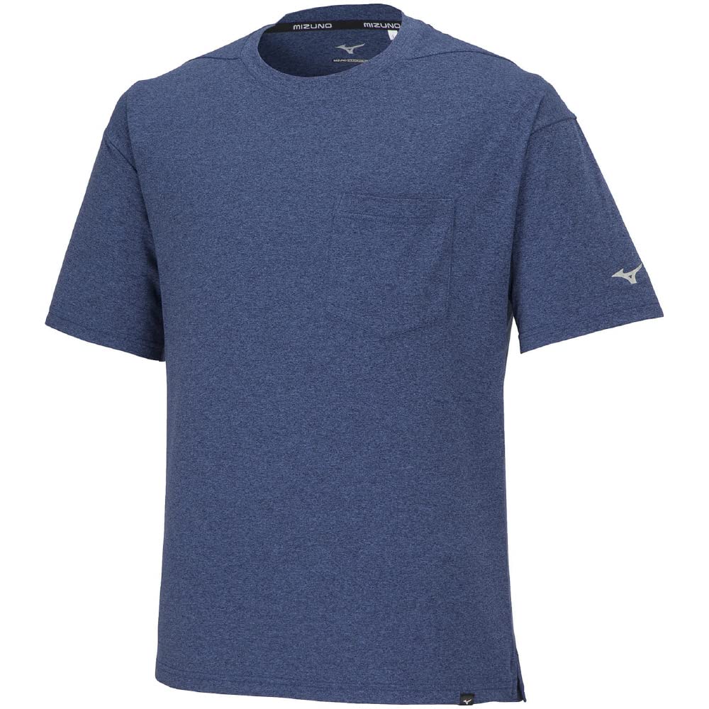Mizuno Training Wear Dry Loose Fit Short UPF Estate Blue Size 32MAA028 T-Shirt, Sleeve, 15, Moisture-Wicking, Quick-Drying, Heather, XS,