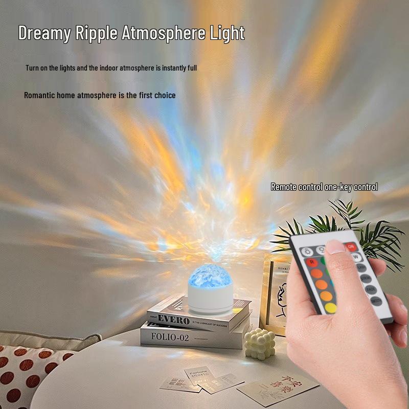 Aurora Water Wave USB Remote Control Bedside Light