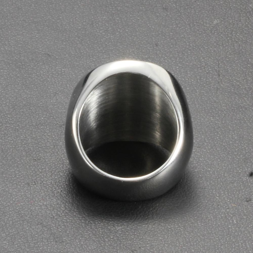 22MM Stainless Steel Star Moon Laser-Engraved Retro Ring for Women
