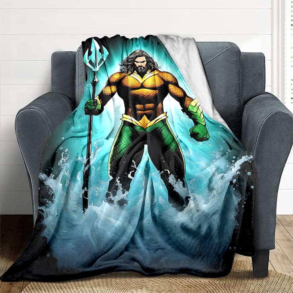 

1pc Trident, Aquaman Blanket Polyester Fiber, All Season Comfort for Sofa, Bed, Office, Car, Camping Ideal Home Decor & Gift, Office Comfort 80x120cm