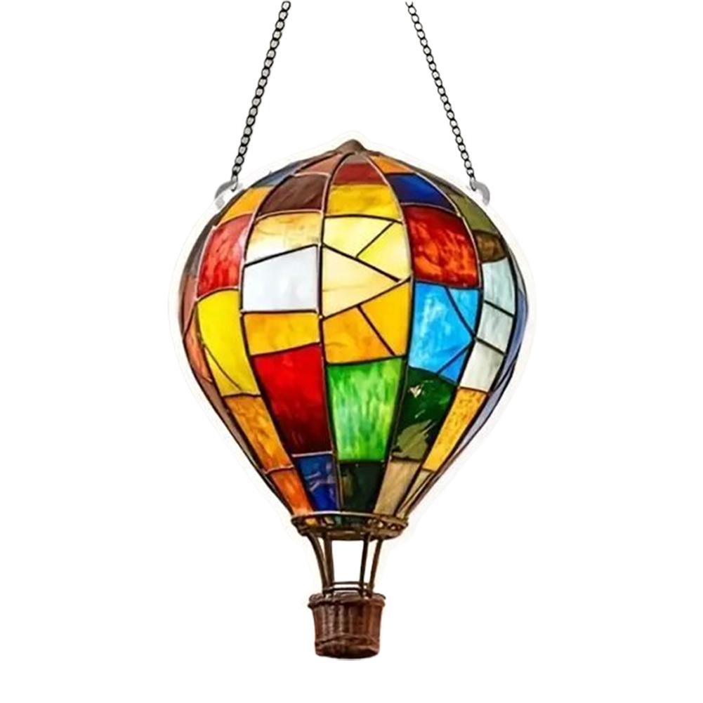 Air Balloon Pendant Sun Catcher Colored Acrylic Wall For Indoor Decor Hanging Window Art Orname K5V2