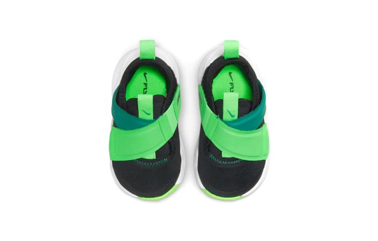 Nike Flex Advance Slip Resistant, Abrasion Resistant, Breathable Low Top Running Shoes Black Green Infant And Toddler CZ0188-004