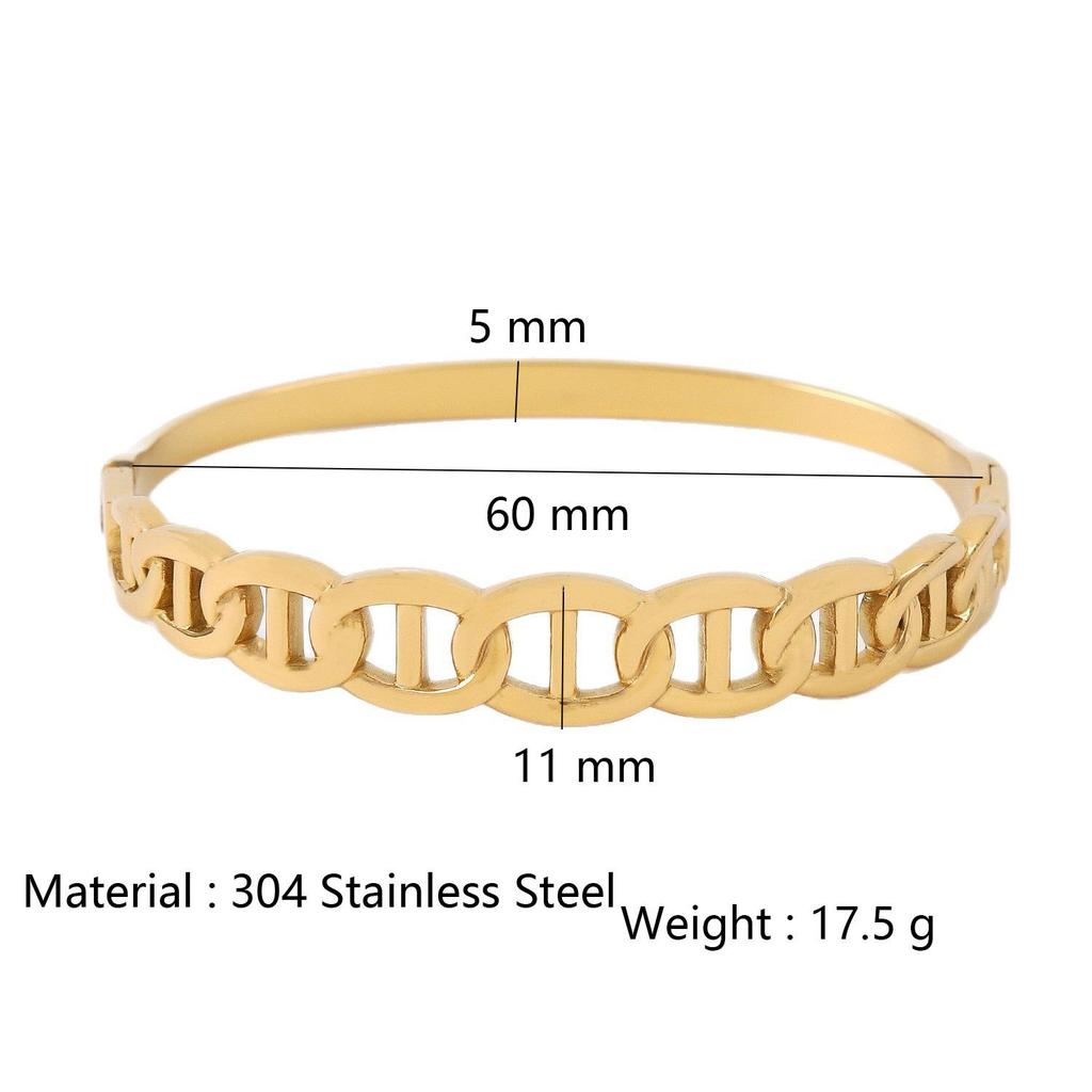 Trendy European Hot-Selling Japanese Korean Style Pig Nose Stainless Steel Women's Bracelet