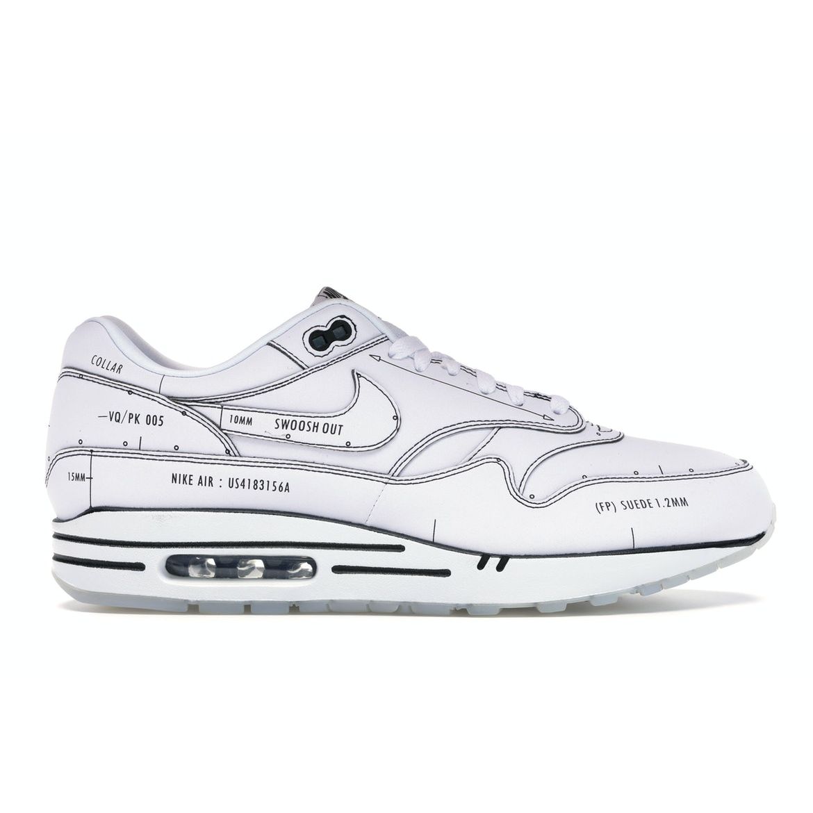 

Nike Air Max 1 Sketch To Shelf — кроссовки унисекс белые, черные CJ4286-100