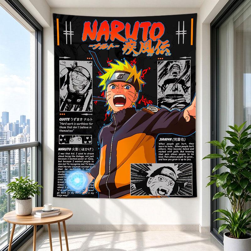 Naruto Shippuden Magazine Spread Poster Rasengan Manga Panels Quotes
