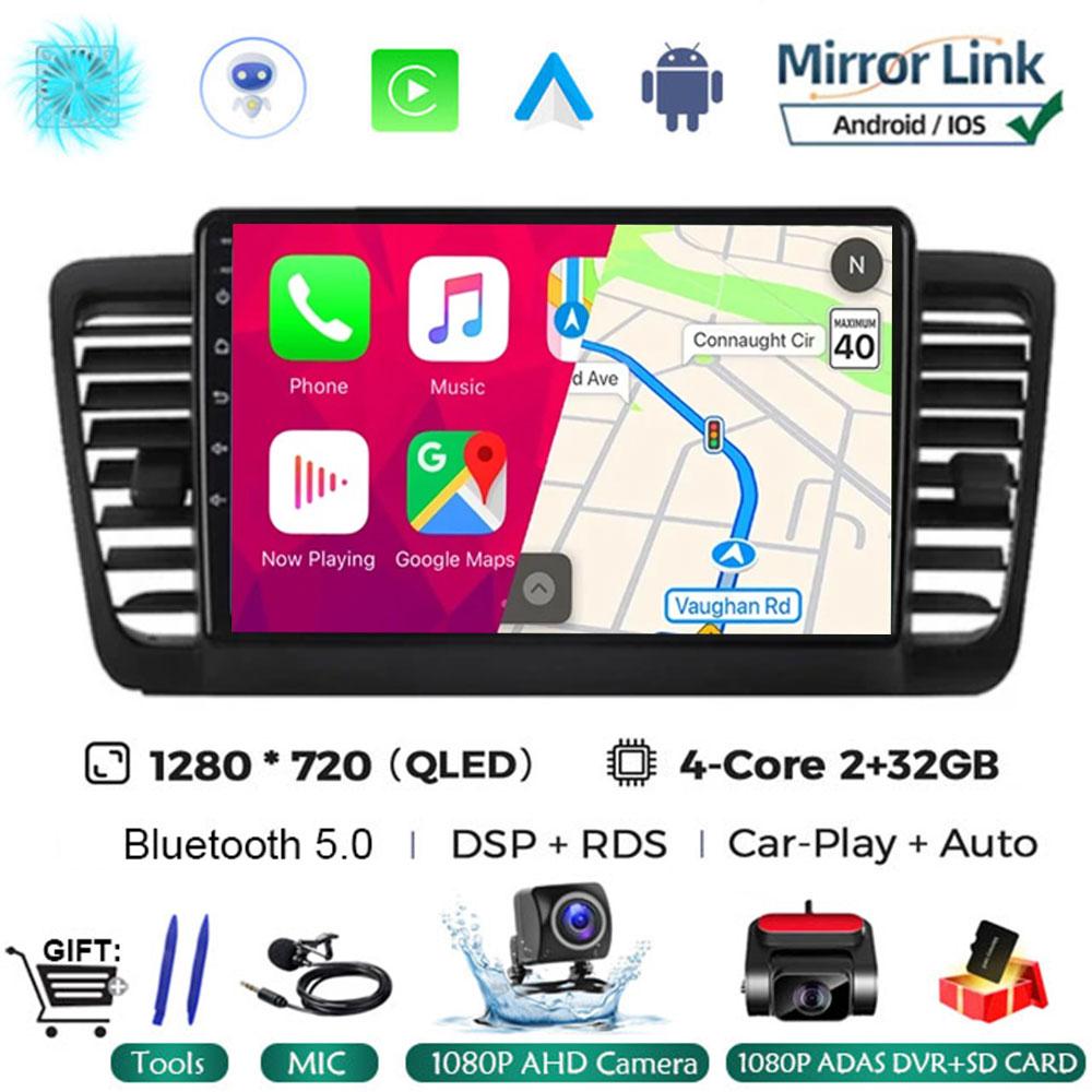 Android 14 For Subaru Outback 3 Legacy 4 2003 - 2009 Car Radio Multimedia Video Player Carplay Autoradio Navigatore NO 2Din