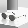 Y2k Retro Steampunk Sunglasses for Men Women Round Spring Metal Sun Glasses Eyewear UV400 Designer Sunglasses Gafas De Sol Mujer