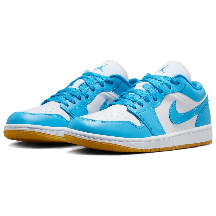 

New JORDAN 1 Low White Gum Light Brown Dark Powder Blue Women s DC0774-104 44