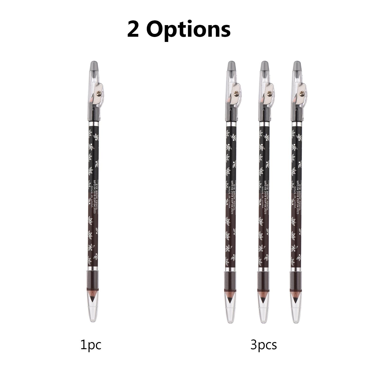 

2 в 1 двусторонний карандаш для бровей для рисования формы бровей, долговечный водонепроницаемый, устойчивый к поту цветной карандаш для бровей с точилкой, инструменты для макияжа