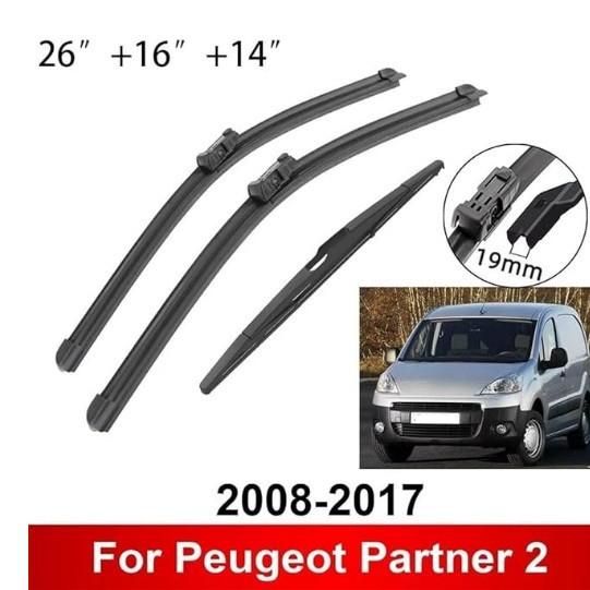 Für Peugeot 2008-2017 Scheibenwischer 26 + 16 + 14Peugeot Partner2 Scheibenwischer