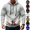 Men's Printed Sweatshirt Hoodie Zipper Arm Pocket Cardigan Men's Sports Large Size Casual Hoodie