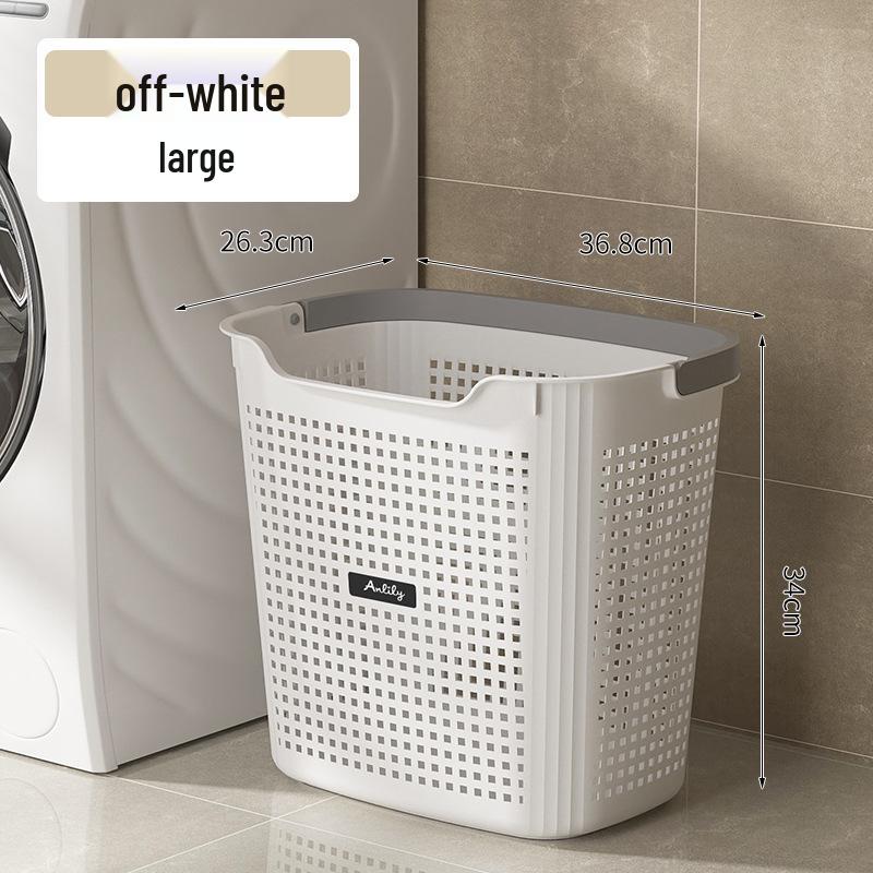 Large Portable Laundry Basket - Breathable, Plastic Storage Bin for Dirty Clothes In Bathroom or Dormitory