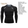 Men Sport Top Slim Fit High Elasticity O Neck Quick-drying Long Sleeves Slim Fit Compression Figure Shaping Gym Running Basketball T-shirt