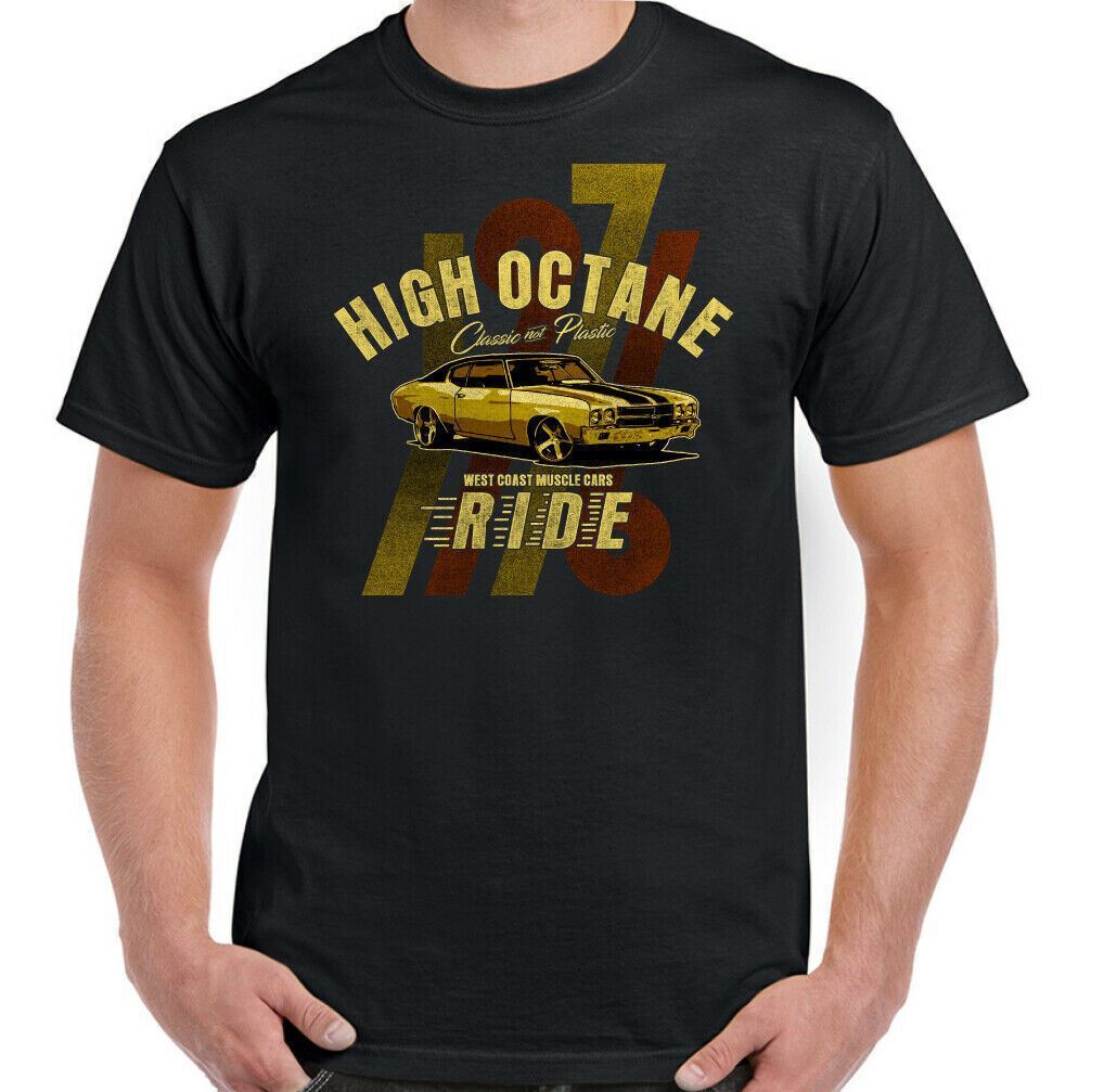 High Octane Mens Funny Car Enthusiast T-Shirt Classic Motor Rally Parts Muscle S разноцветный