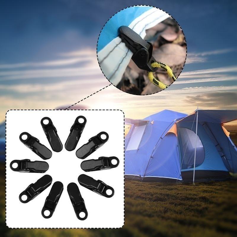 10Pcs Tent Awning Canopy Clamp Tarp Clip Snap Canvas Gripper Caravan Jaw Grip Trap Tighten Tool