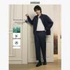 G+ Men's Lyocell Cool-Feel Embroidered Harrington Jacket