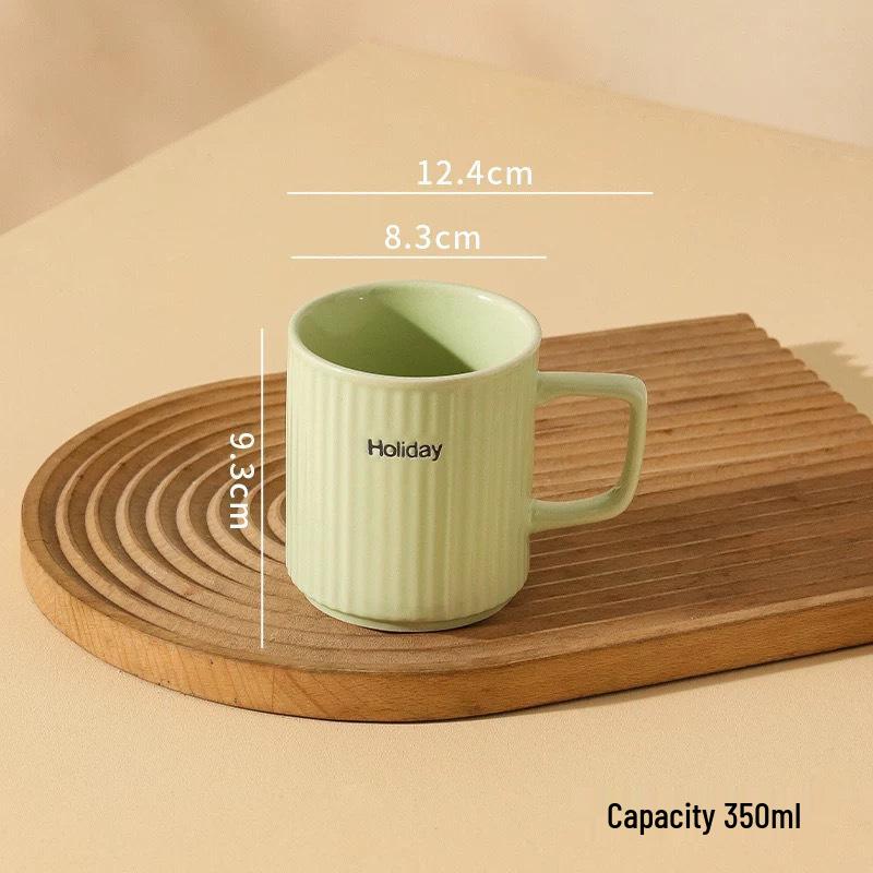 Nordic Ceramic Mug with Lid - Large Capacity Creative Tea Cup