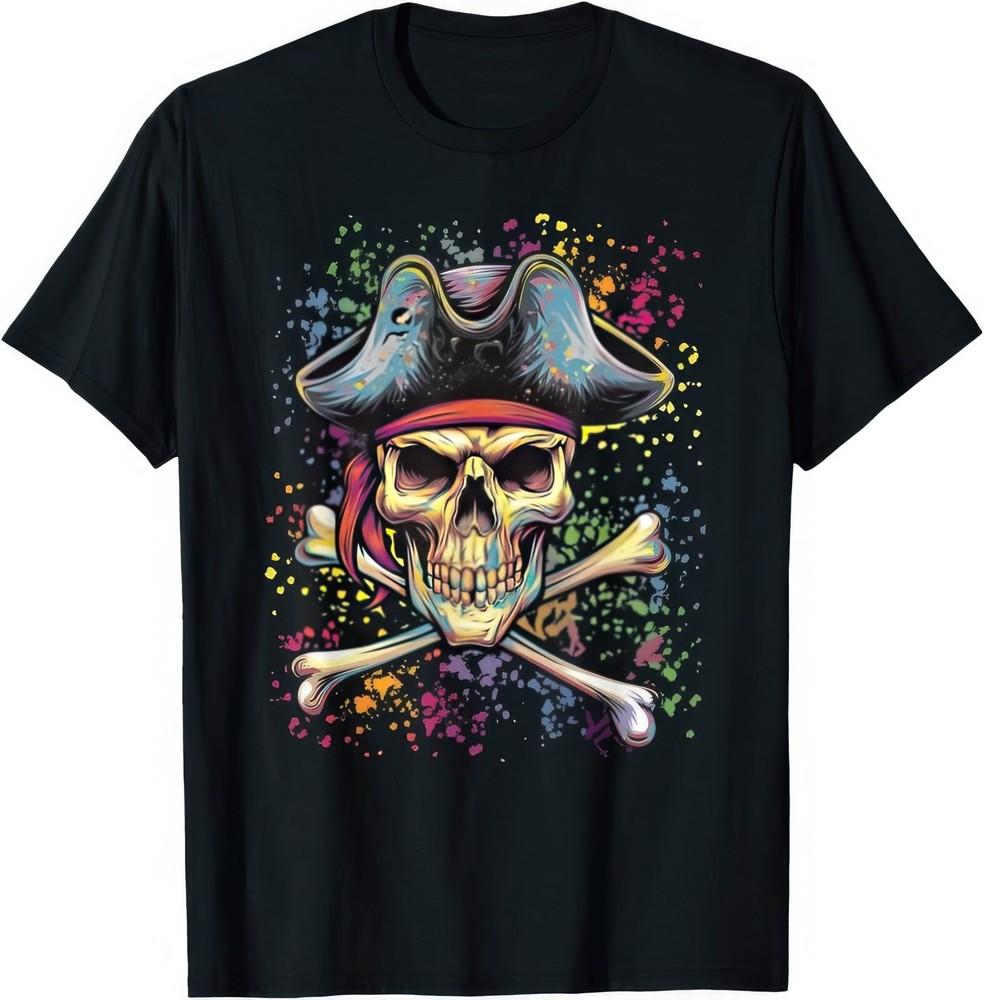 Skull and Cross Bones Pirate Flag Vintage T Shirt