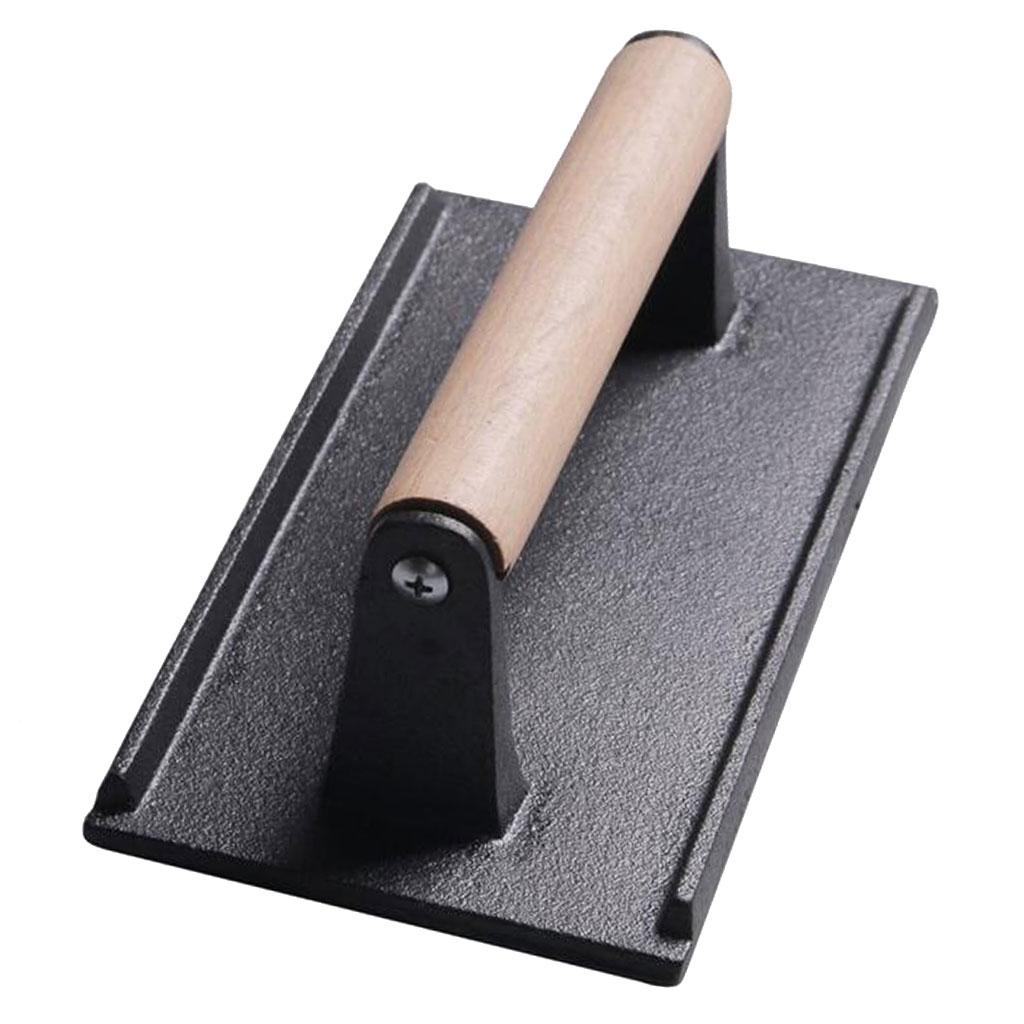 Cast Iron Grill Press Nonstick Meat Press Burger Steak Weight Grill Accessories for Barbecue Cooking