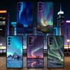 Prime Aurora Borealis Phone Case For Samsung S25,S24,S21,S22,S23,S30,Ultra,S20,Plus,Fe,Lite,Note,10,Black Cover
