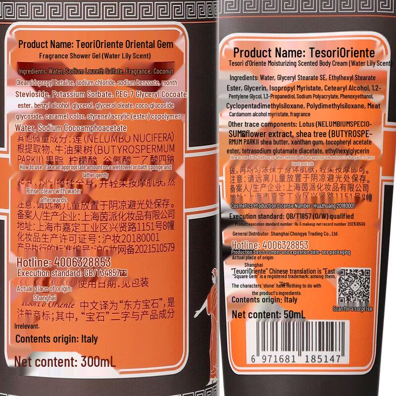 Tesori D'oriente Fragrance Body Care Set