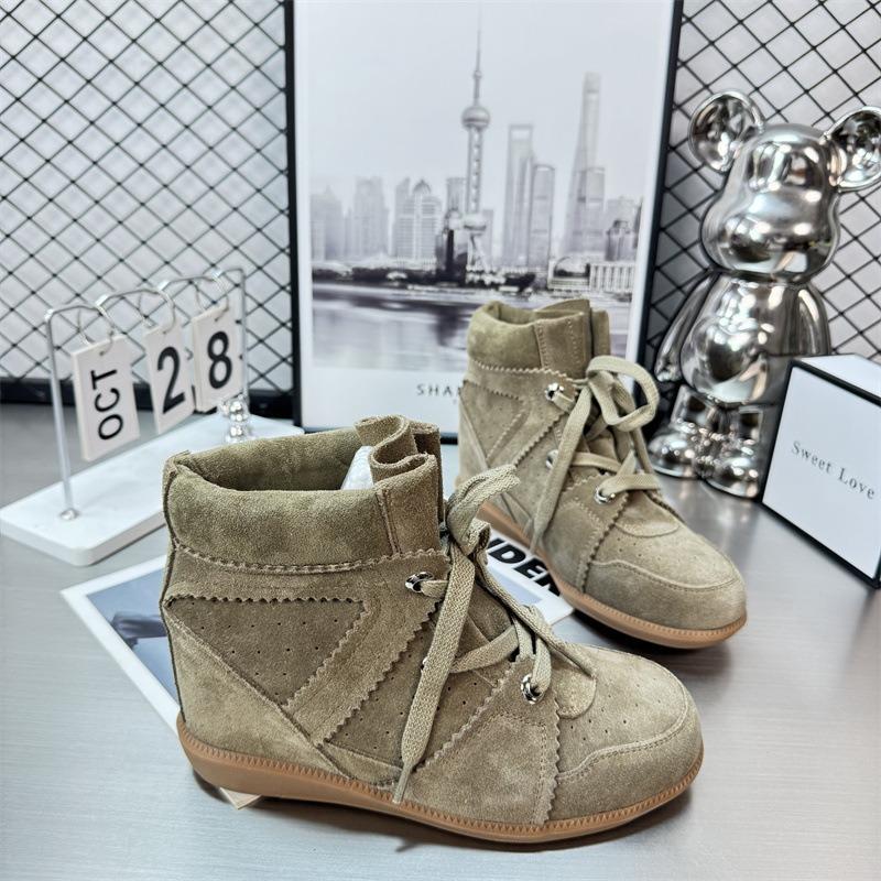 Vintage Martin Boots Damen 2 Neue Lässige Stil Dicksohlige Absatzsteigernde Kurze Stiefel Modische und Vielseitige Damen Single Boots