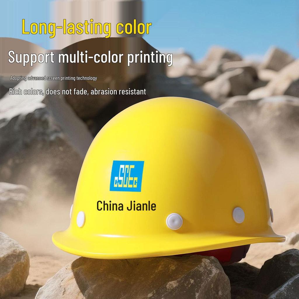 Iron Head National Standard Kung Fu Style Anti-Impact Construction Helmet - Customizable, Thickened Safety for Labor Protection.