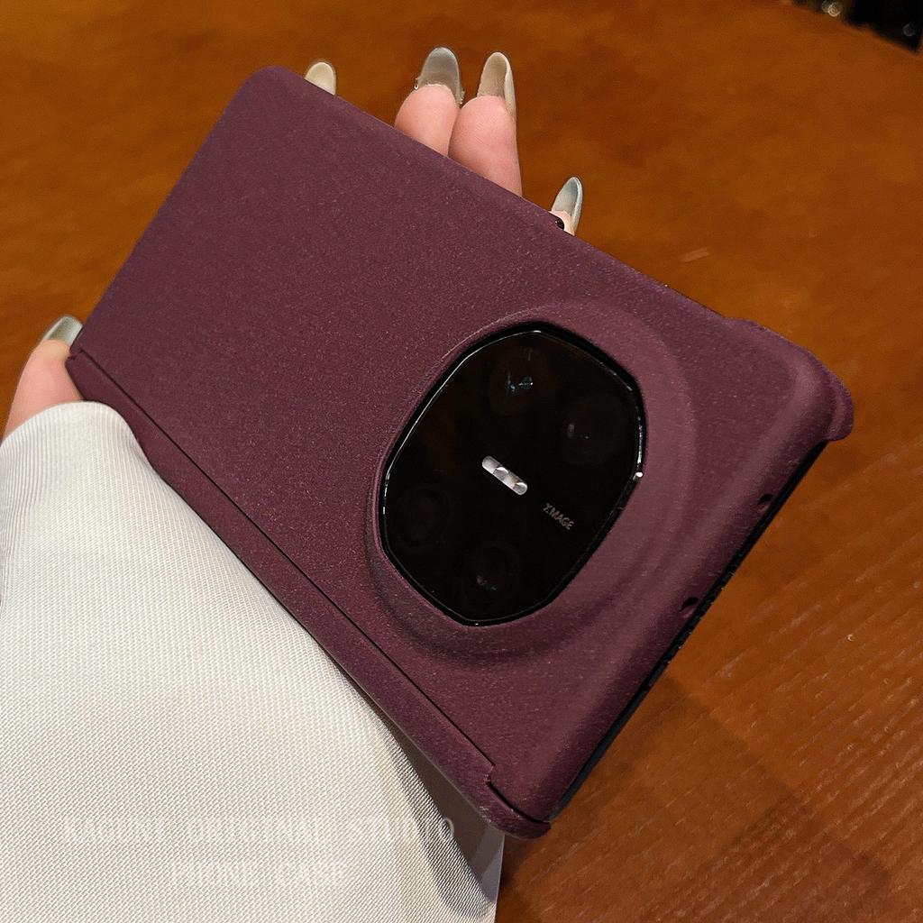 Kaguni, Korean Girl Style Pink Ultra-thin Rock Sand Skin Feeling, Suitable for Huawei Matex1/x1/x1 Mobile Phone Case, New Folding Screen Flip